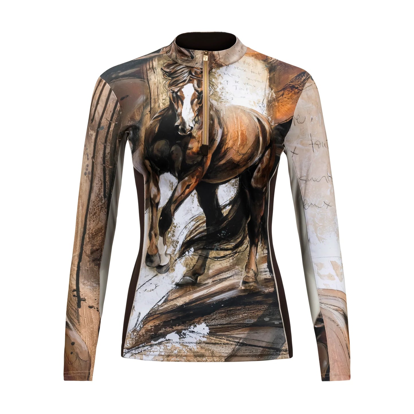 Arista Equestrian Artist Series Elise Genest Je Veux Tout Mesh Sleeve Quarter Zip