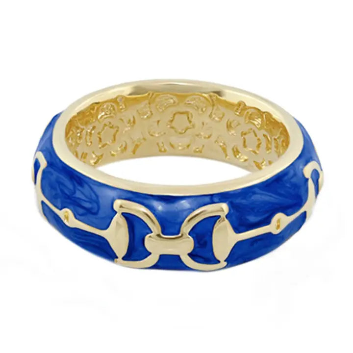 Blue Snaffle Bit Ring