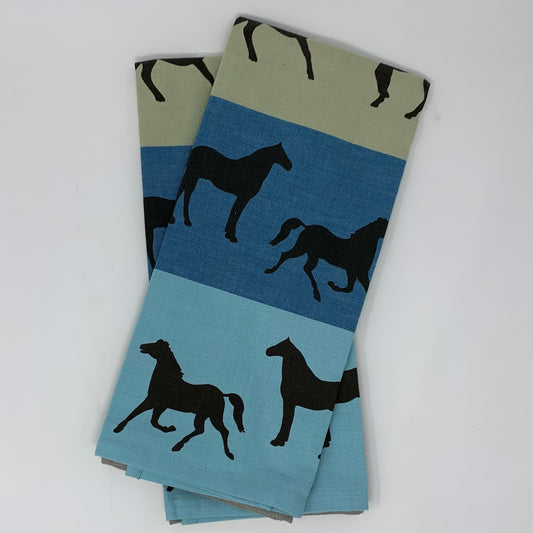 Equus Blue Kitchen Towel