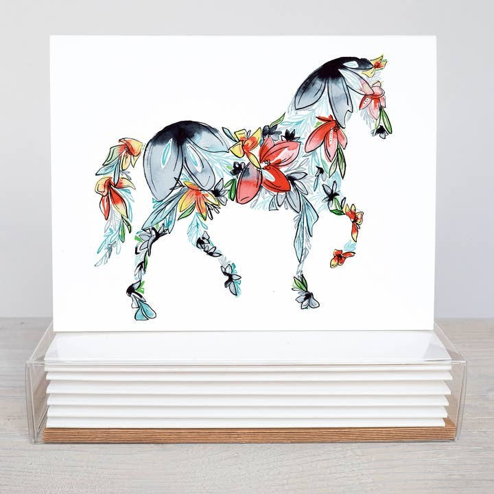 Floral Horse Note Cards