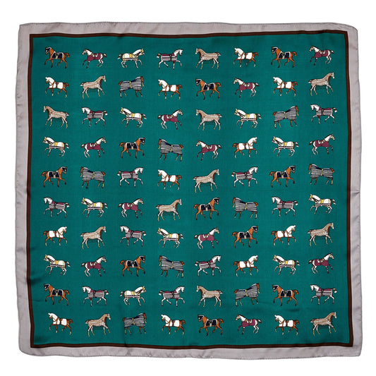 Mini Horses in Blankets Scarf