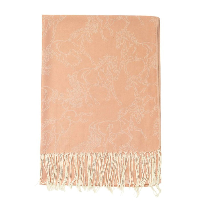 Linear Horse Pashmina Scarf