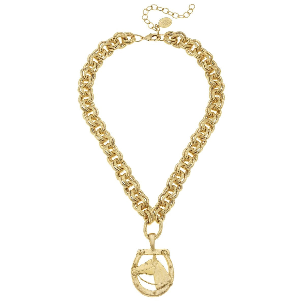 Susan Shaw Horseshoe & Horse Head Necklace