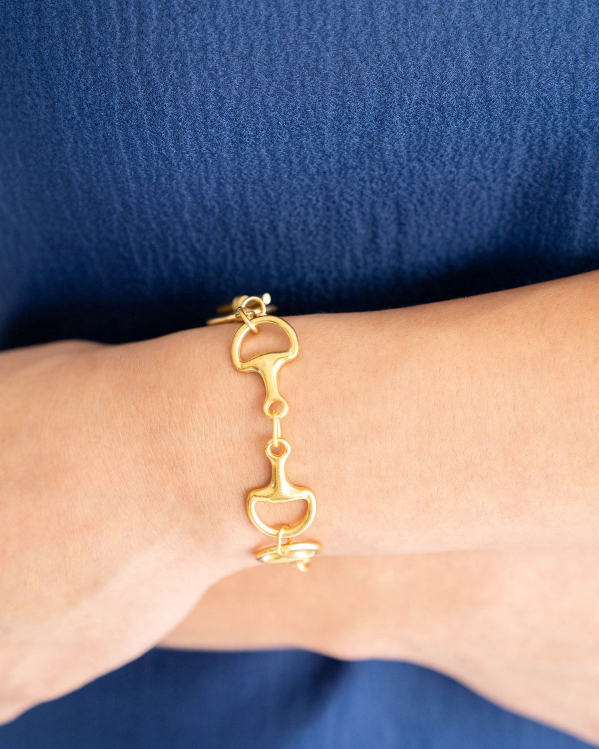 Gold Horse Bit & Toggle Bracelet
