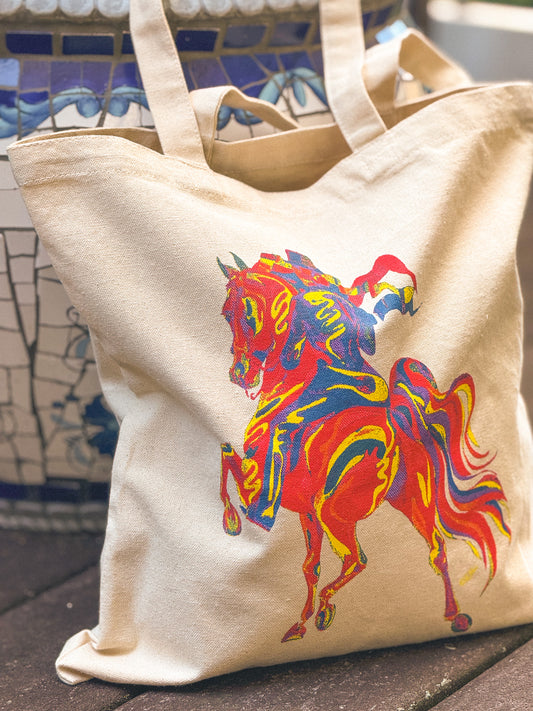 Eco Blend Canvas Tote featuring Andy Johns American Saddlebred Artwork