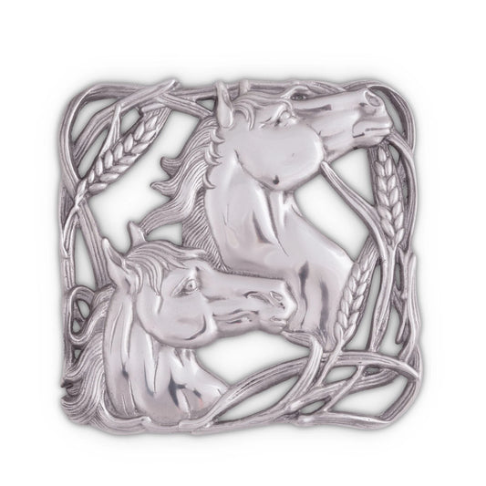 Arthur Court Horse with Wheat Trivet