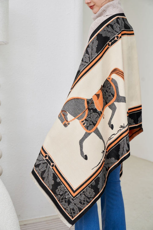 Baroque Horses Acrylic Cashmere Scarf