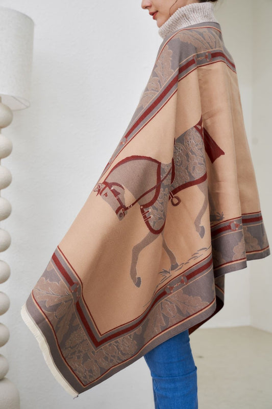 Baroque Horses Acrylic Cashmere Scarf