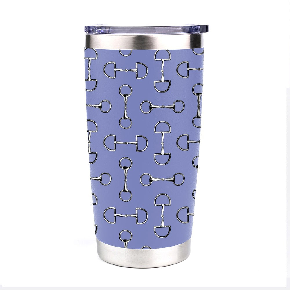 20 oz Stainless Steel Tumbler - Lila Vintage Snaffle