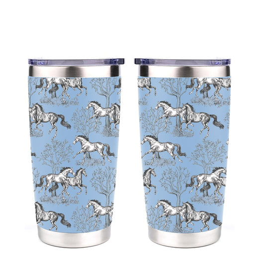 20 oz Stainless Steel Tumbler - Lila Toile