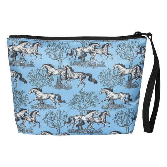Blue Toile Accessory Bag w/wristlet