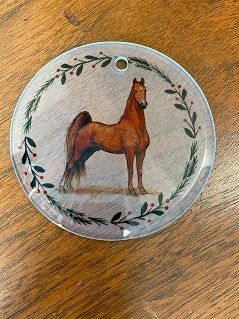 Saddlebred glass ornament