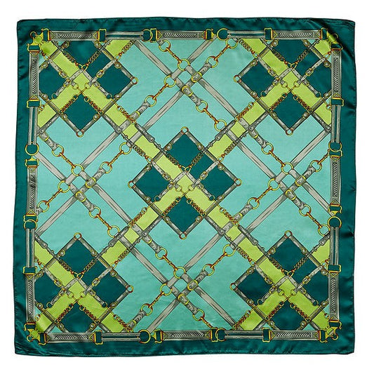 Silky Plaid Snaffle Bit Scarf
