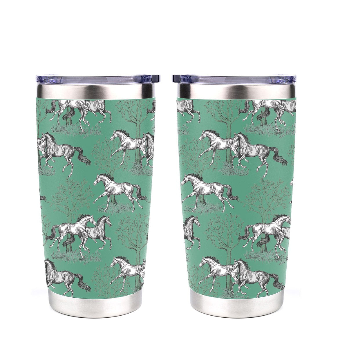 20 oz Stainless Steel Tumbler - Lila Toile