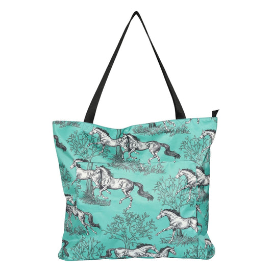 Green Toile Pattern Tote Bag