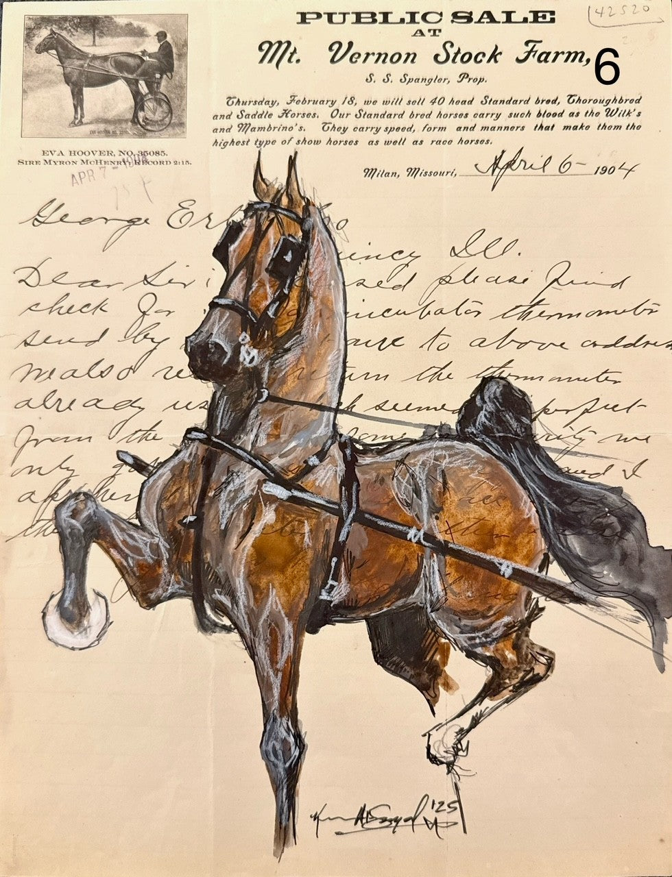 Kenna Al-Sayed:Mt Vernon Stock Farm approx 8x11” 6