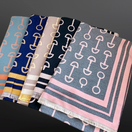 Acrylic Cashmere Snaffle Bit Scarf/Shawl