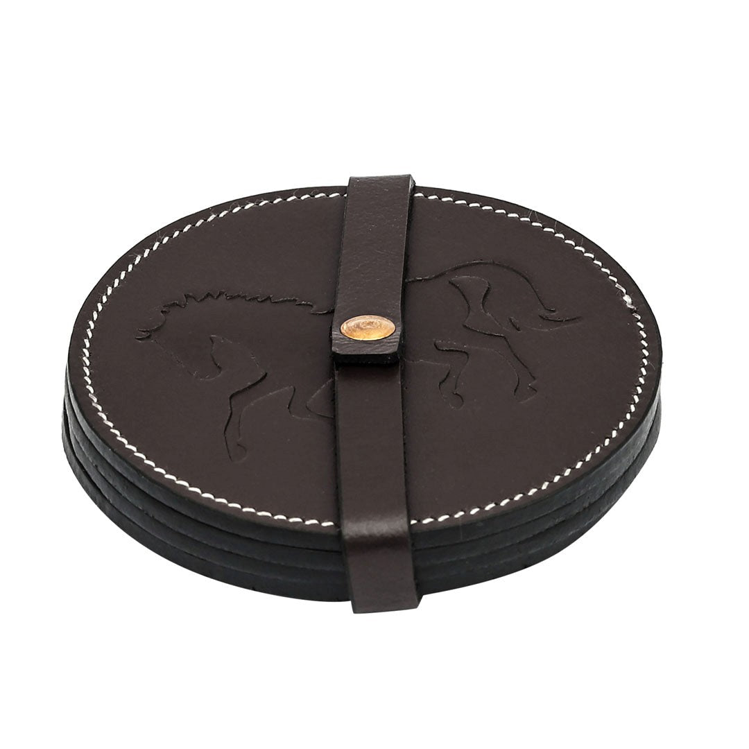 Lila Horse Leather Coasters