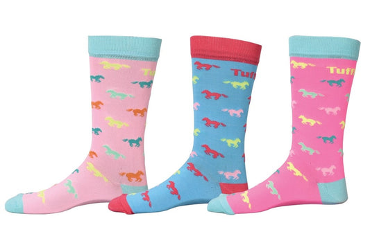 Neon Pony Kids Socks - pkg of 3