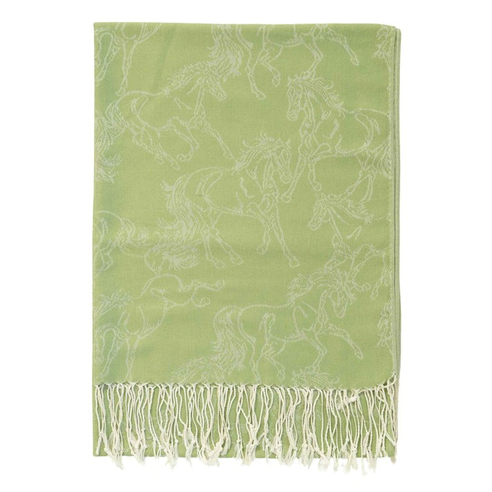 Linear Horse Pashmina Scarf