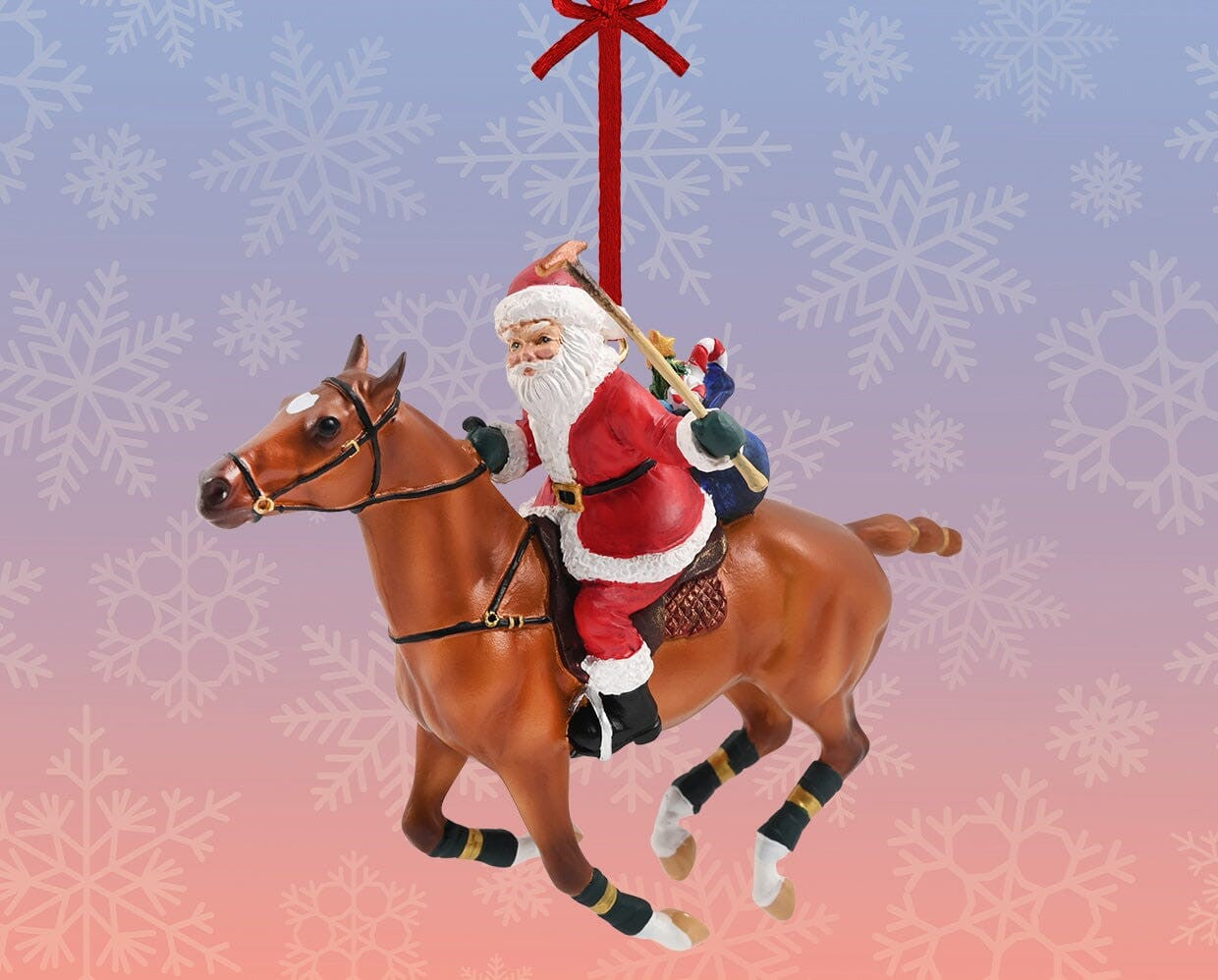 Breyer Polo Playing Santa Ornament