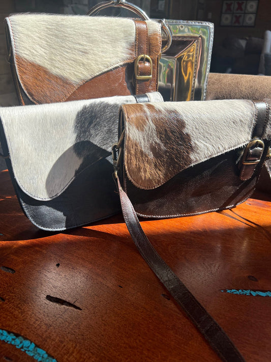 English Saddle Hair on Crossbody Purse