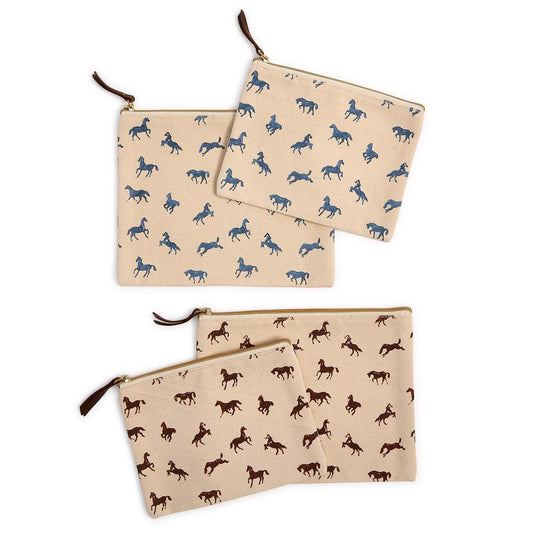Horse Silhouette Printed Pouches