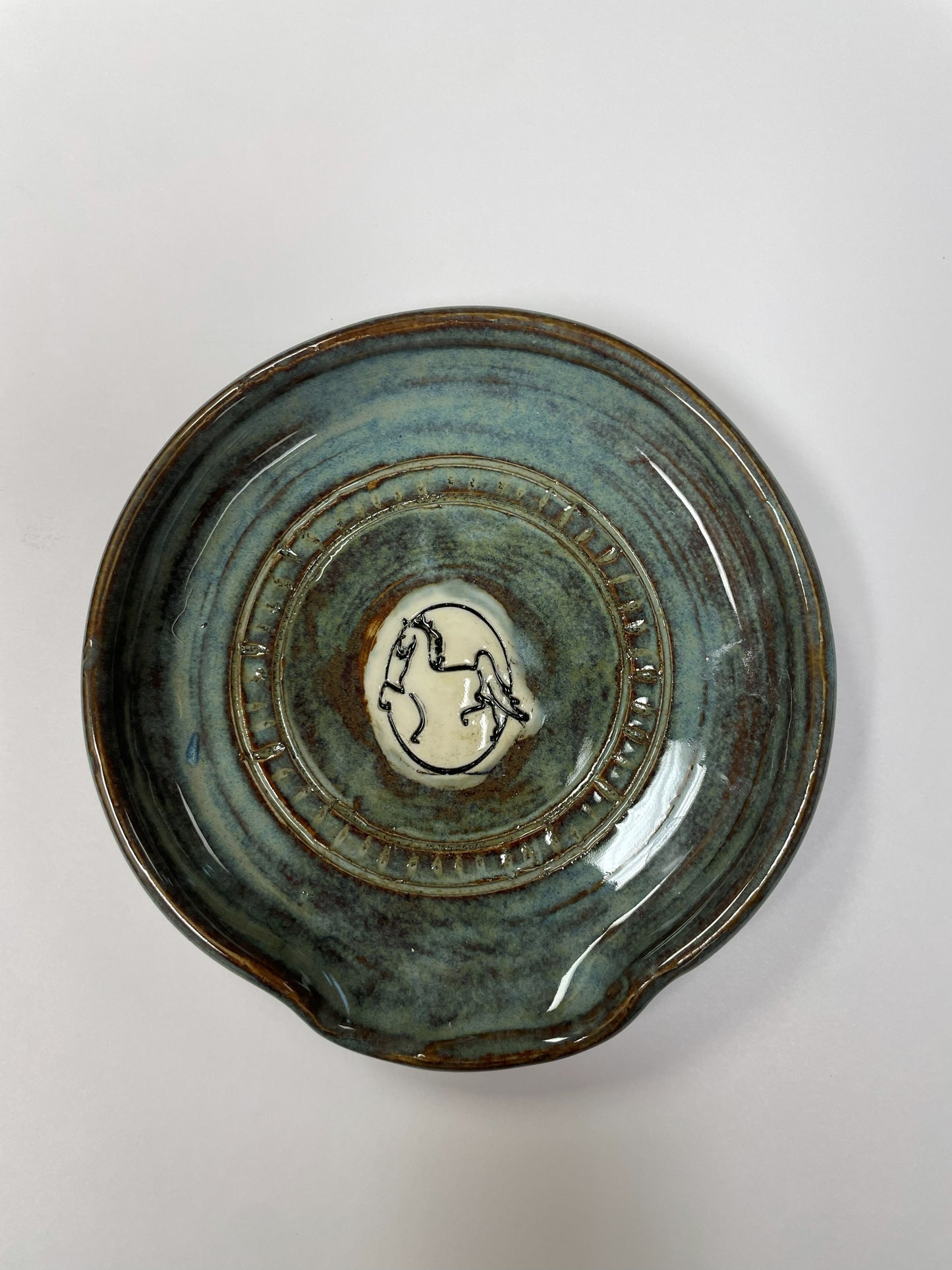 Handmade Pottery American Saddlebred Spoon Rest