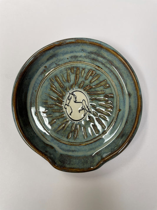 Handmade Pottery American Saddlebred Spoon Rest