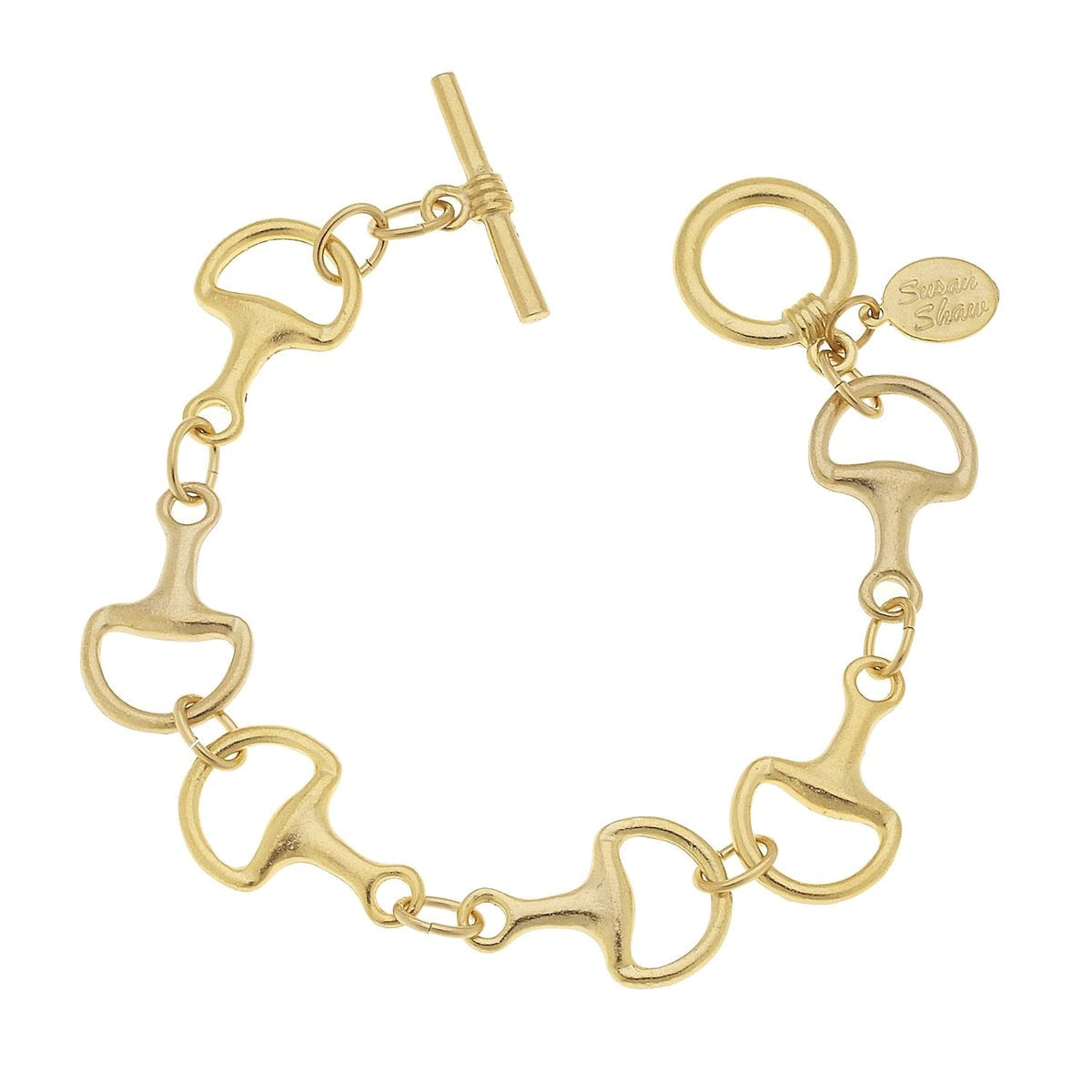 Gold Horse Bit & Toggle Bracelet
