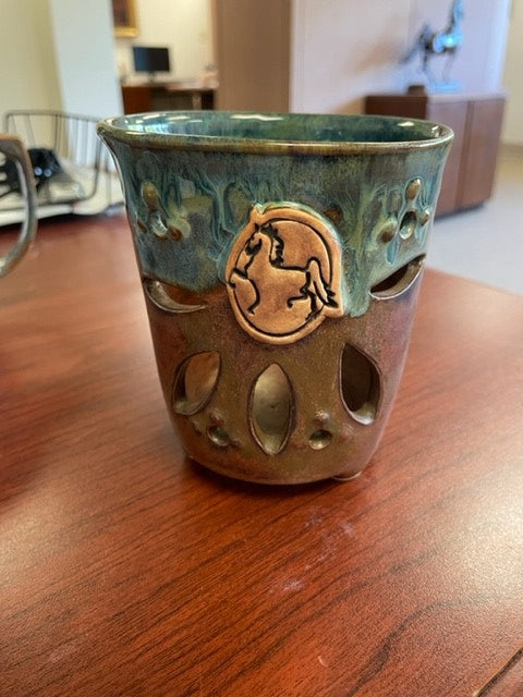 Handmade Pottery American Saddlebred Tea Light