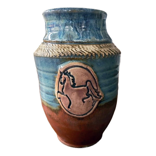 Handmade Pottery American Saddlebred Vase