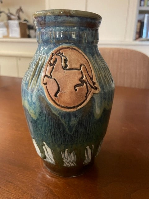 Handmade Pottery American Saddlebred Vase