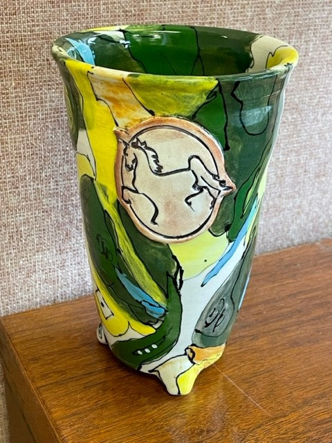 Handmade Pottery American Saddlebred Vase