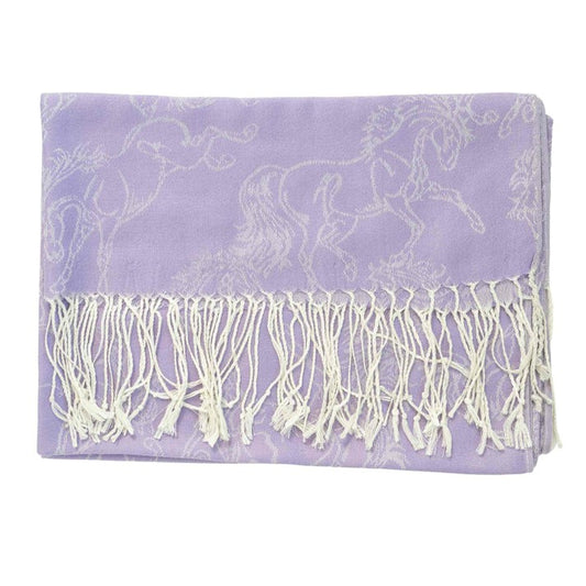 Linear Horse Pashmina Scarf