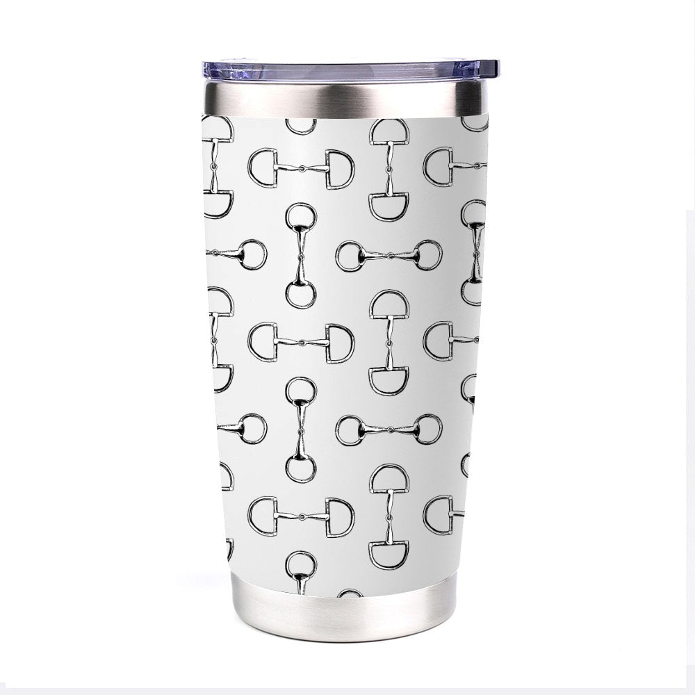 20 oz Stainless Steel Tumbler - Lila Vintage Snaffle