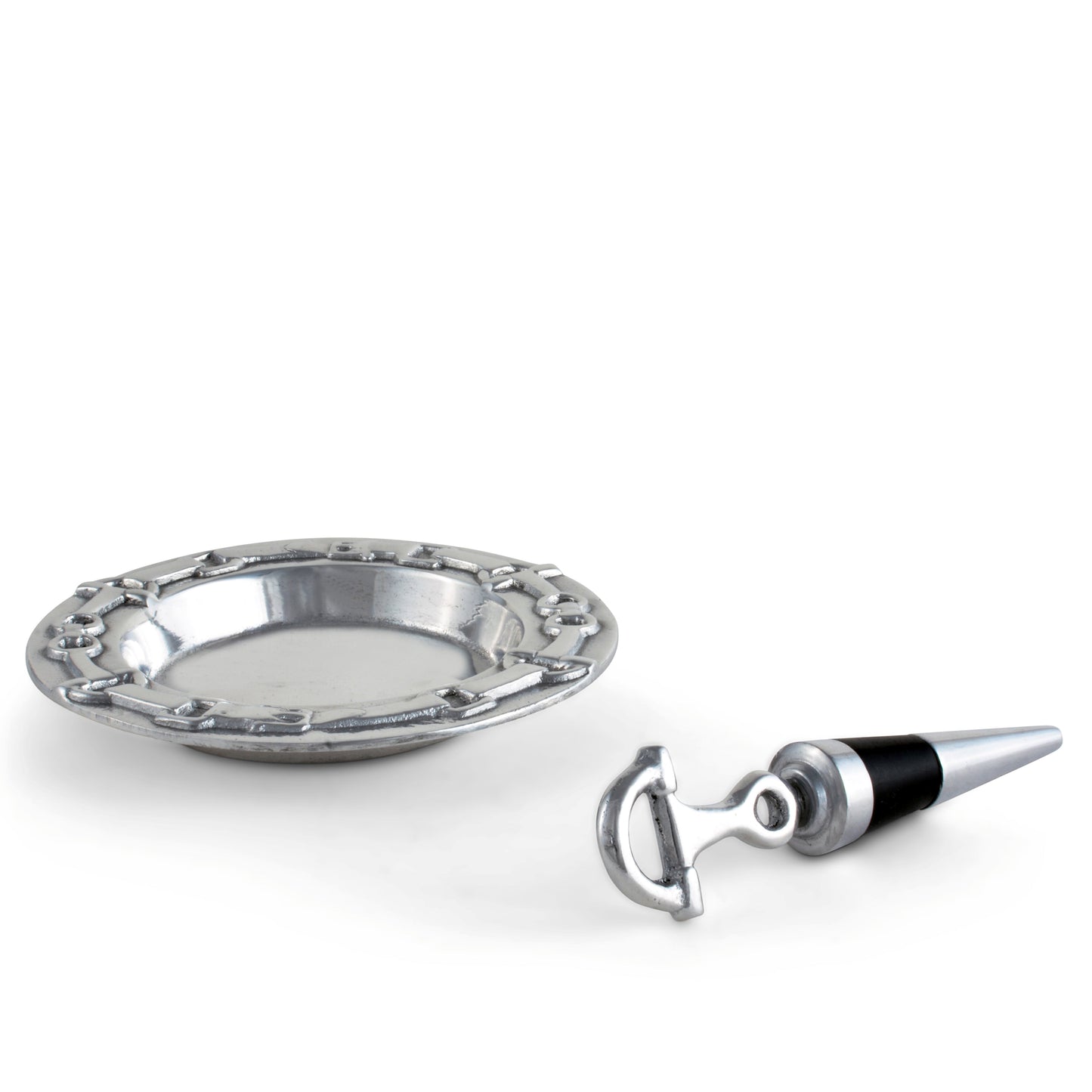 Arthur Court Wine Coaster and Stopper Set