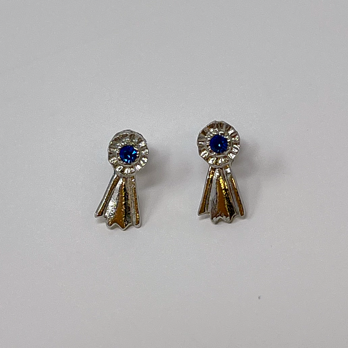 Blue Ribbon Earrings