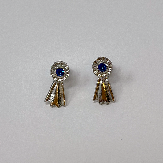 Blue Ribbon Earrings