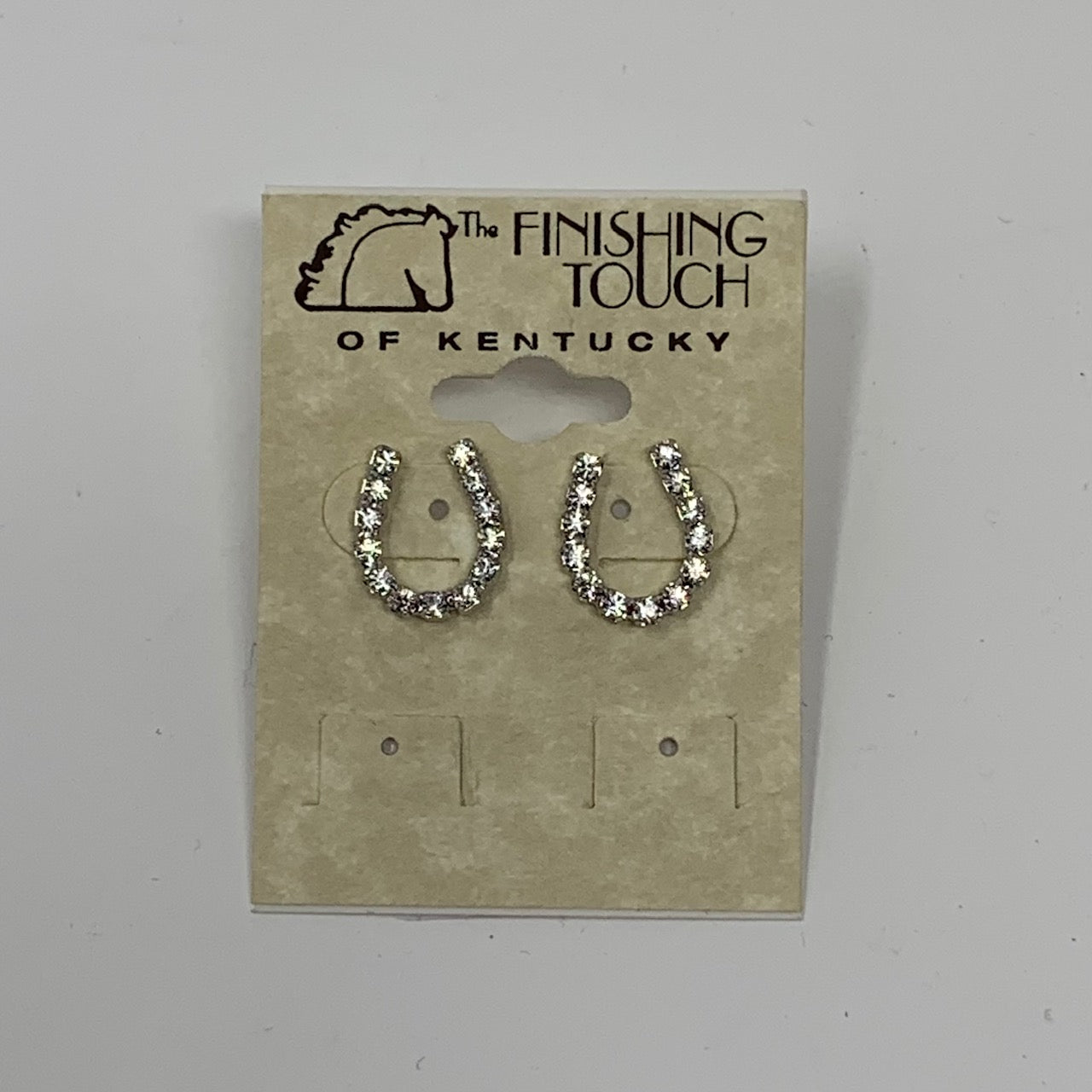 Horseshoe with Crystal Stone Earrings