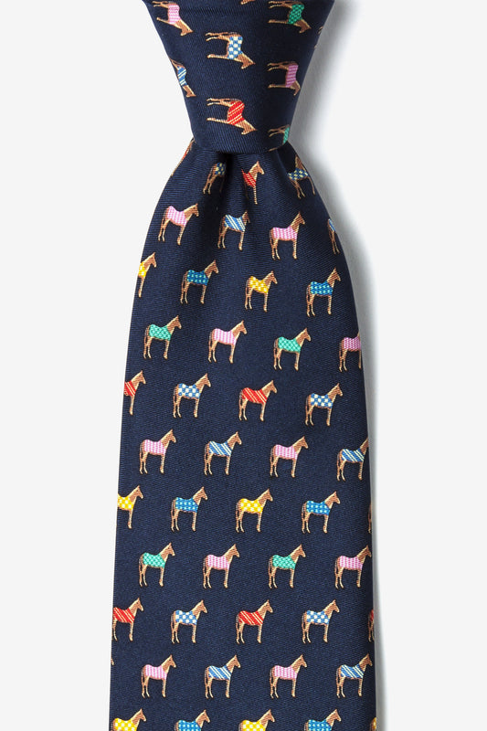 Horse Blankets Equestrian Tie Navy