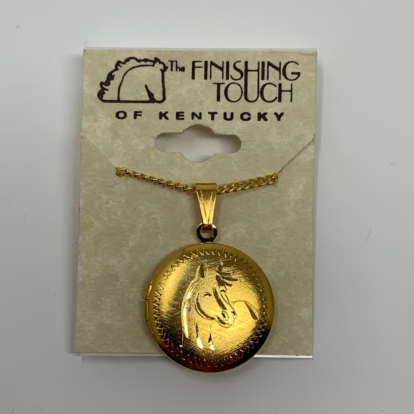 Quarter Horse Head Round Locket Necklace