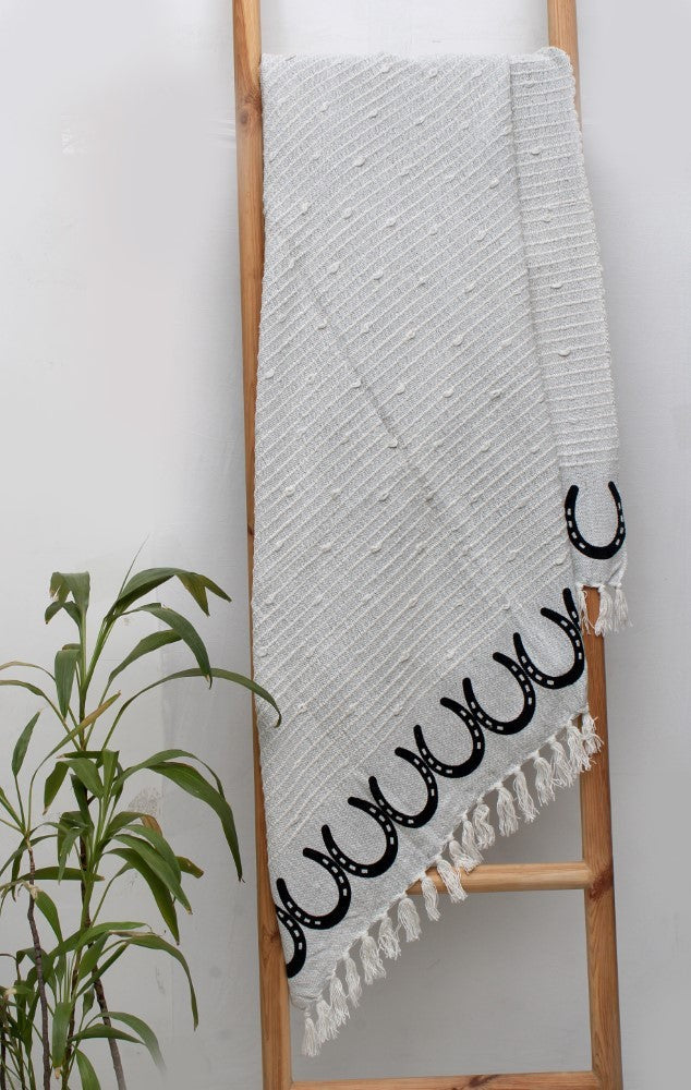 Cotton Horseshoe Throw