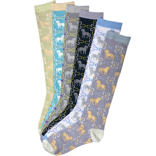 Horseshoe Blossoms Adult Knee Socks