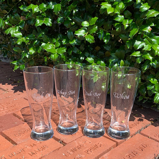 Saddlebred Sayings Pilsner Glasses
