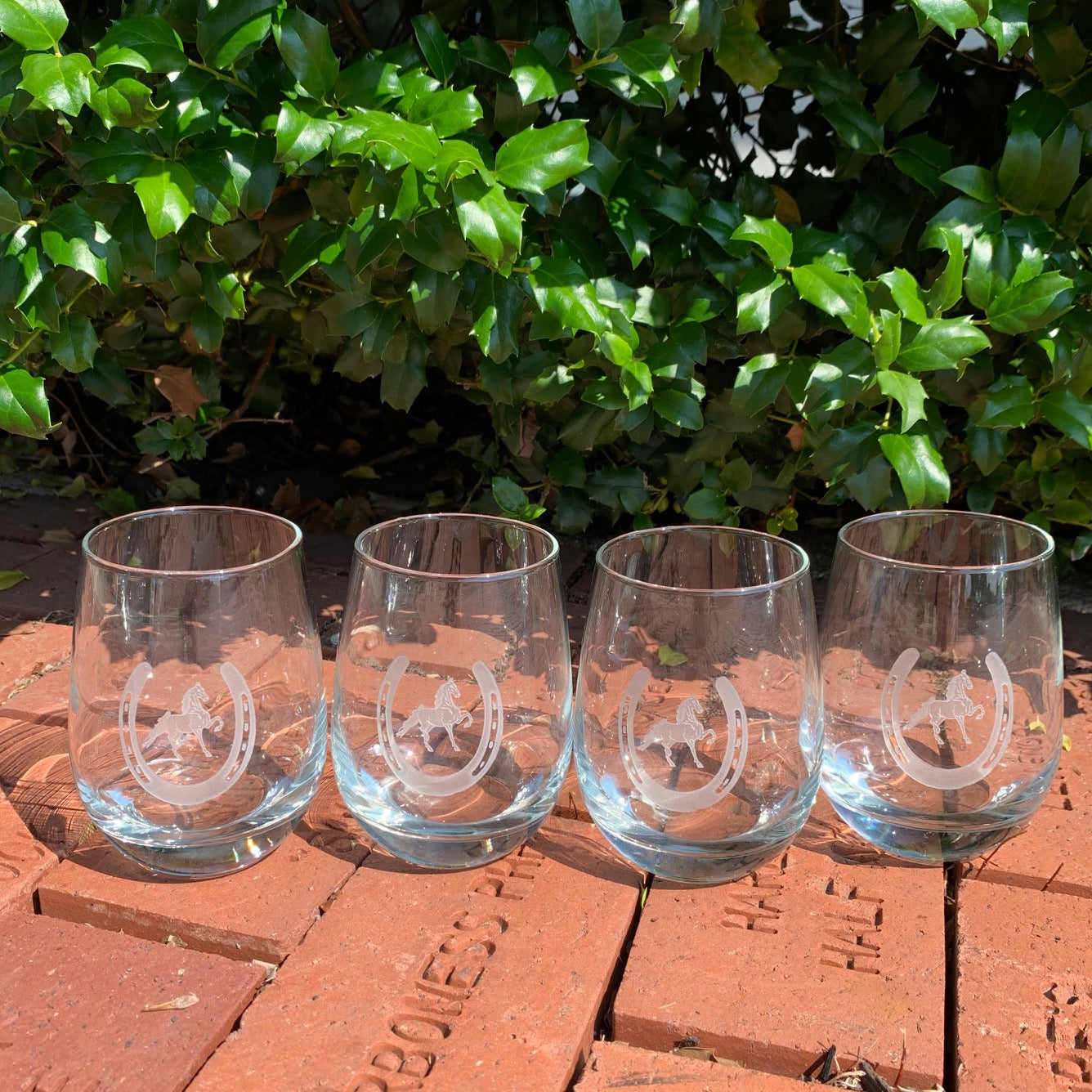 Saddlebred Stemless Wine Glasses