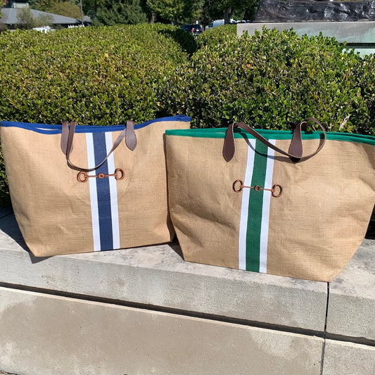 Snaffle Bit Jute Tote