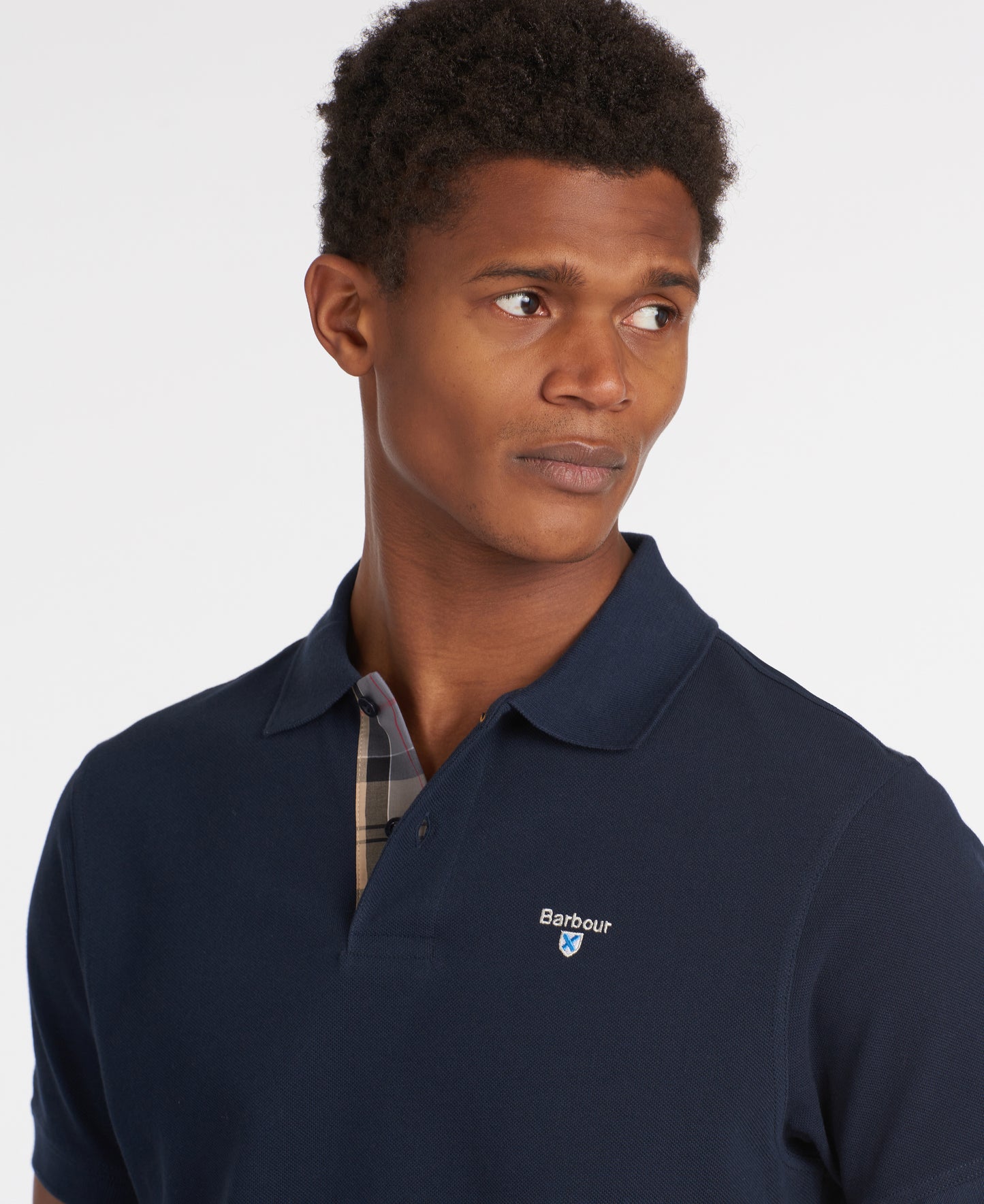Barbour Men's Tartan Pique Short-Sleeve Polo