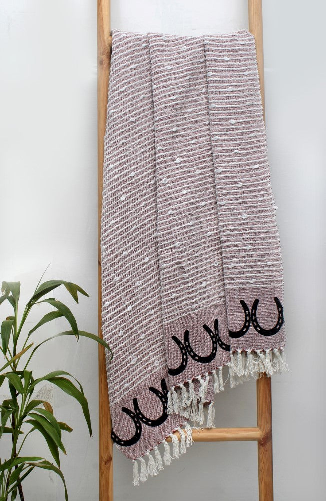 Cotton Horseshoe Throw