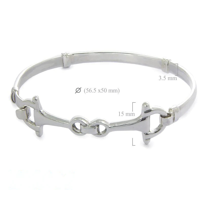 Sterling Silver Snaffle Bit Bangle